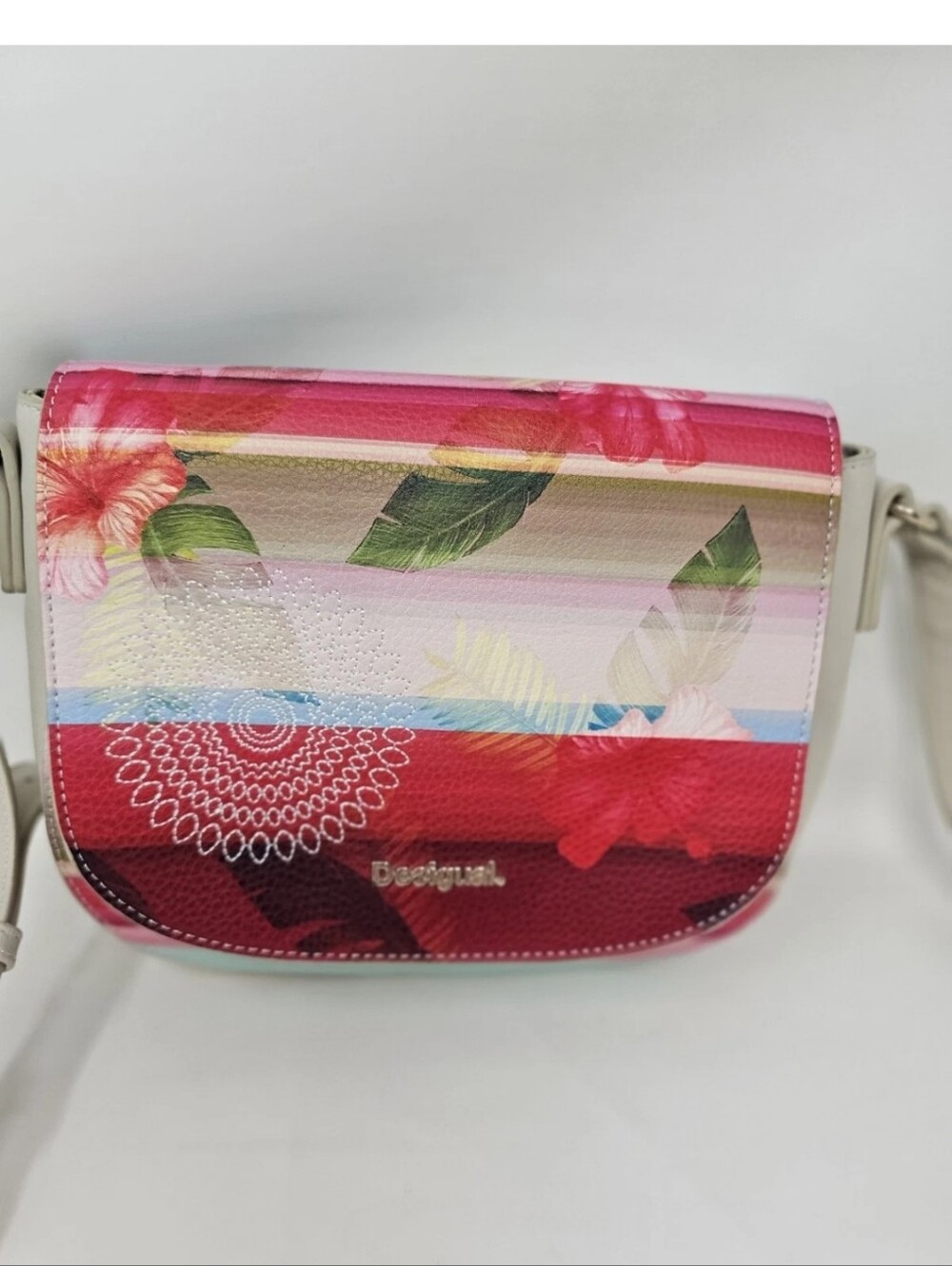 Desigual Floral Colorful Crossbody Handbag
